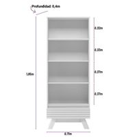 Trinchante Blanco Eris 71x40x185 Cm - Zmobili