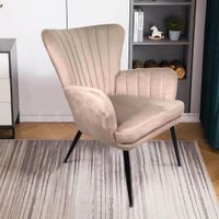 Silla Beige Loira de 65 x 75.5 x 85 Cm - Zmobili Varios Colores