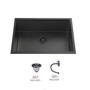 Lavatrastos 1 Fosa Negro - Prymium