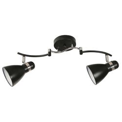 Lámpara Reflectora Negra Curva 2 Luces E27 40W - General Lighting