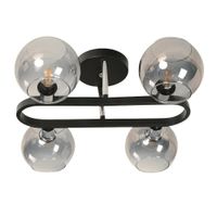 Lámpara De Techo Namoda Negra 4 Luces E14 40W - Zlumini