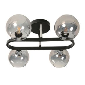 Lámpara De Techo Namoda Negra 4 Luces E14 40W - Zlumini