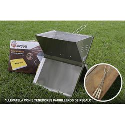 Churrasquera Plegable Y Pinchos 36x24x39 cm - Pariya