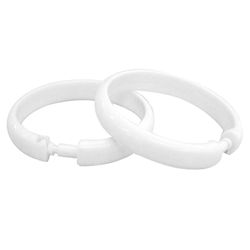 Set De 12 Ganchos Blancos Para Cortina De Baño - Viva
