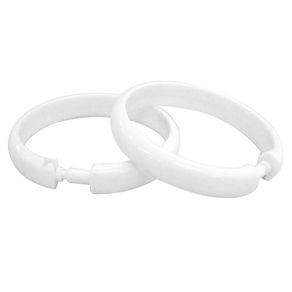 Set De 12 Ganchos Blancos Para Cortina De Baño - Viva