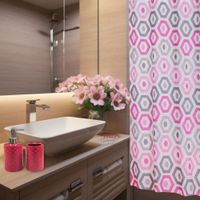 Set De Baño Accesorios Más Cortina - Viva Varios Colores