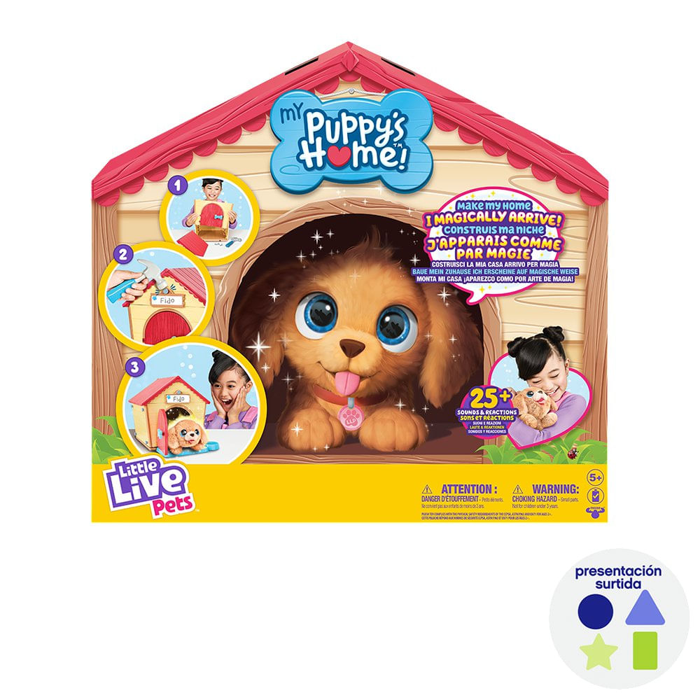 Mascota Interactiva Little Live Pets My Puppy's Home Cachorrito con Casita 5+ Años Present…