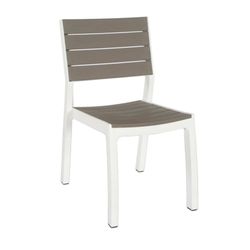 Silla Harmony Sin Brazos Blanco Con Café 60x47x86 Cm - Keter