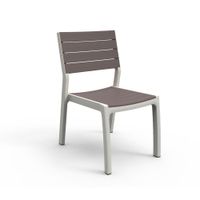 Silla Harmony Sin Brazos Blanco Con Café 60x47x86 Cm - Keter