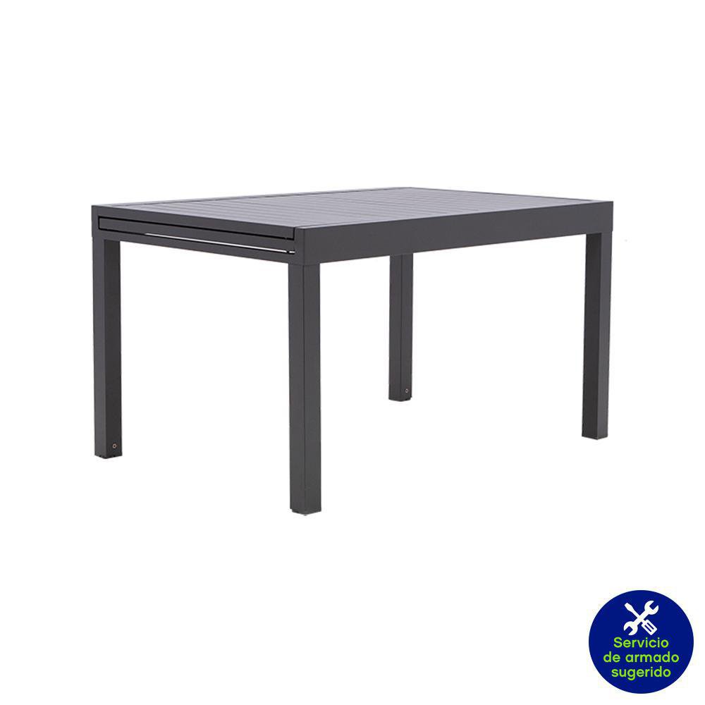 Mesa de Jardín Extensible Lyra II de Aluminio 135 a 270 x 75 x 90 cm Color Gris