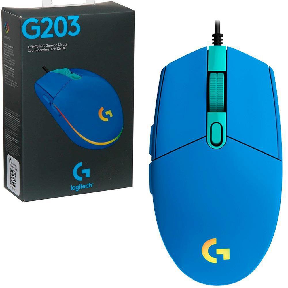 Mouse para Juegos G203 Lightsync Color Azul