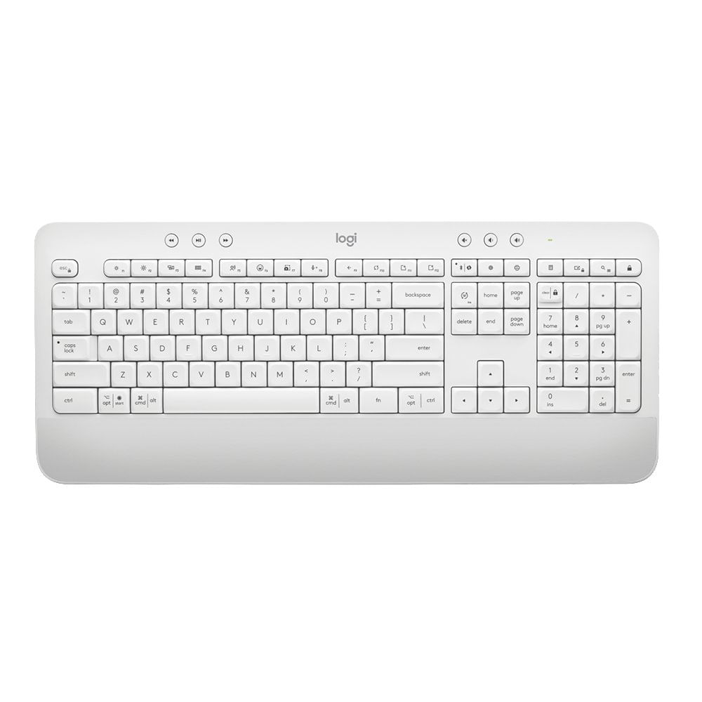 Teclado Inalámbrico Logitech K650 en Español para Oficina y Productividad Color Blanco