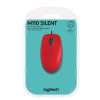 Mouse Con Cable M110 Silent Rojo - Logitech