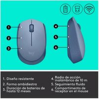 Mouse Inalámbrico M170 Azul - Logitech