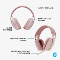 Auriculares Inalámbricos Zone Vibe 100 Rosado - Logitech