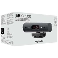 Cámara Web Full Hd Grafito Brio 500 De 1080 P - Logitech