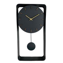 Reloj de Pared Negro Con Péndulo 20x5.5x40 Cm - Concepts