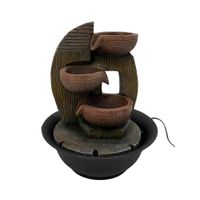 Fuente con Luz Café 21.3x21.3x27 Cm - Concepts