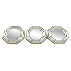 Set De Espejos Octagonales 3 Pzas 25x25x2  Cm - Concepts