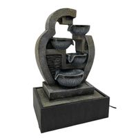 Fuente con Luz Gris 24.5x17.5x38 Cm - Concepts