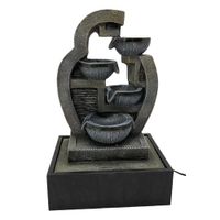 Fuente con Luz Gris 24.5x17.5x38 Cm - Concepts