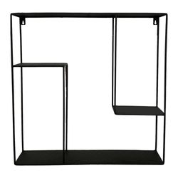 Estante de Pared Negro 2 Espacios 52x12x52 Cm - Concepts