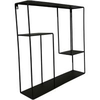 Estante de Pared Negro 2 Espacios 52x12x52 Cm - Concepts