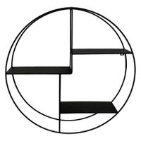 Estante de Pared Negro 3 Espacios 52x12x52 Cm - Concepts