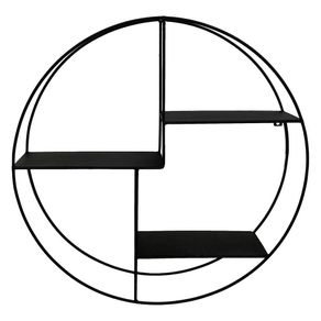 Estante de Pared Negro 3 Espacios 52x12x52 Cm - Concepts