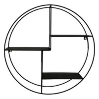 Estante de Pared Negro 3 Espacios 52x12x52 Cm - Concepts