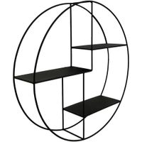 Estante de Pared Negro 3 Espacios 52x12x52 Cm - Concepts