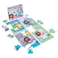Set De 4 Rompecabezas Gabby´s Dollhouse De Madera - Cardinal Kids