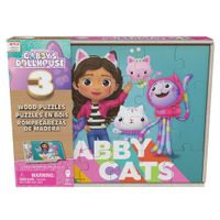 Set De 3 Rompecabezas De Madera Gabby´s Dollhouse - Cardinal Kids