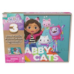Set De 3 Rompecabezas De Madera Gabby´s Dollhouse - Cardinal Kids