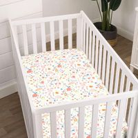 Sábana Cobertora Para Corral Jardín Multicolor Twin - Nojo