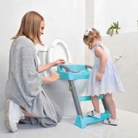 Bacinica Y Asiento Reductor Con Escalera Celeste - Prinsel