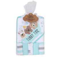 Set De Toalla De Baño Y Paños Diseño Perritos - Baby Essentials