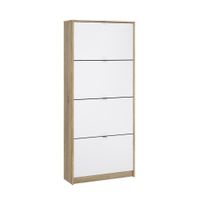 Zapatera-Roble-Blanco-Brillante-4-Puertas