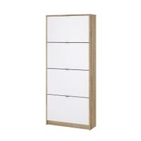 Zapatera-Roble-Blanco-Brillante-4-Puertas