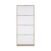 Zapatera-Roble-Blanco-Brillante-4-Puertas