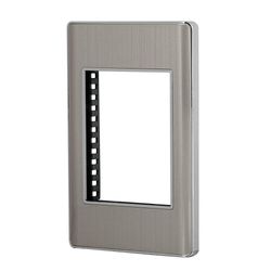 Placa Triple Acero Lisboa - Volteck