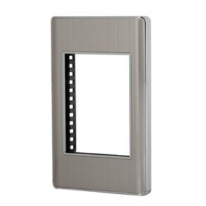 Placa Triple Acero Lisboa - Volteck