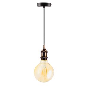 Kit De Socket Pendant Ocre + Bombillo Vintage Globo 4 W - Gte Sylvania
