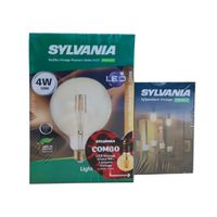 Kit De Socket Pendant Ocre + Bombillo Vintage Globo 4 W - Gte Sylvania