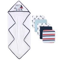Set De Toalla De Baño Y Paños Diseño Náutico - Baby Essentials