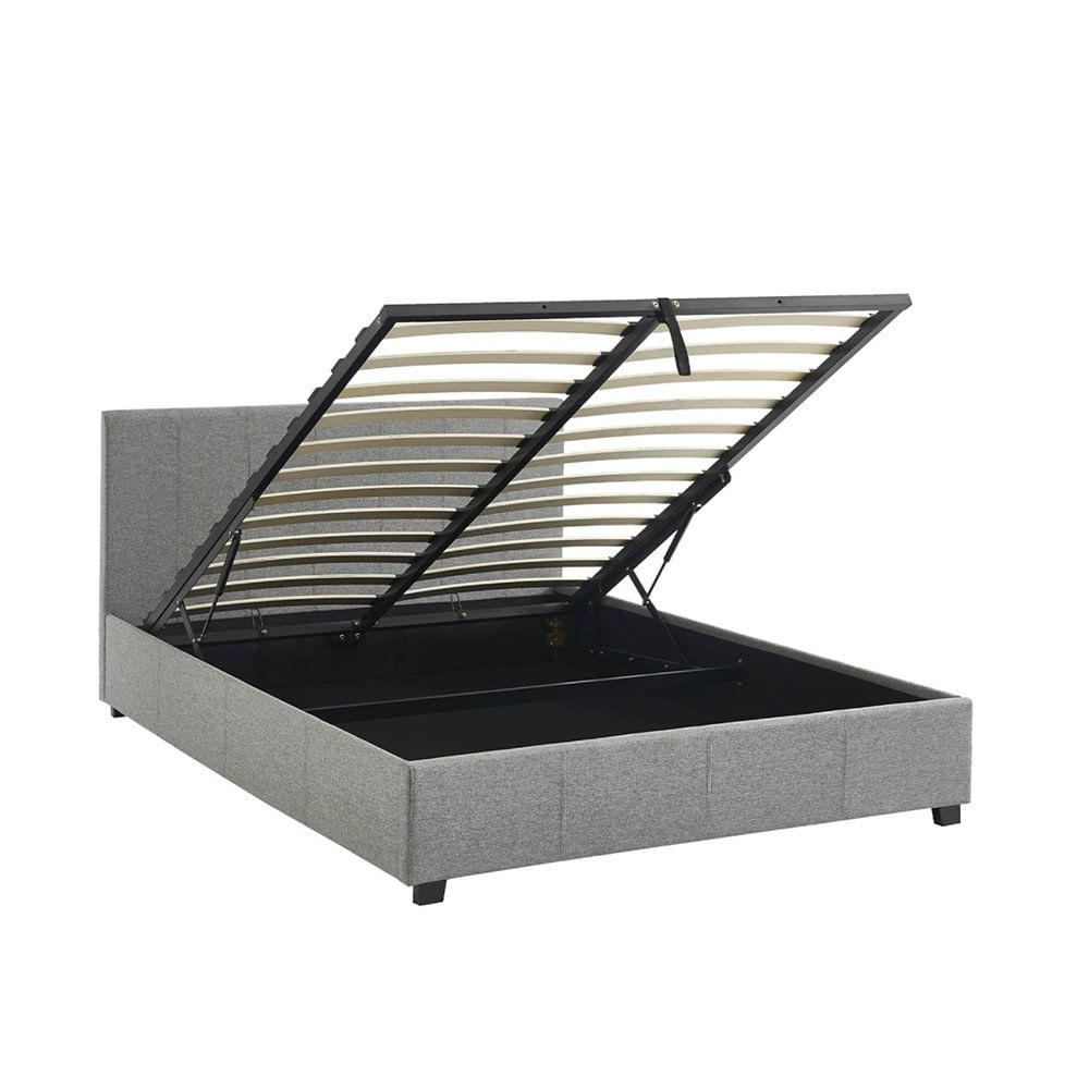 Base para Cama Tapizada con Almacenaje Hidráulico Color Gris - Varios Tamaños