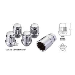 Set De Tuercas Para Rueda Abierto  12 Mm x1.25 RH - Ig Tuning