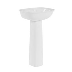 Lavamanos Aluvia Con Pedestal Blanco - Corona