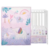Set Para Cuna Sueños De Elefante Rosa 3 Pzas - Bedtime