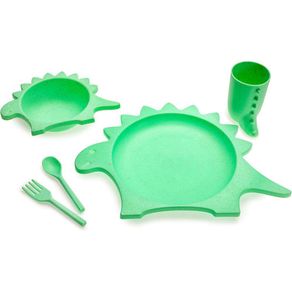 Juego Utensilios Para Comida Diseño Dinosaurio 5 Pzas - Melii